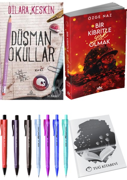 Bir Kibritle Yok Olmak 2 Özge Naz ve Düşman Okullar 1 Dilara Keskin 2'li Set + Armağan