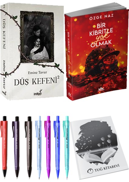 Bir Kibritle Yok Olmak 2 Özge Naz ve Düş Kefeni 2 Emine Tavuz 2'li Set + Armağan