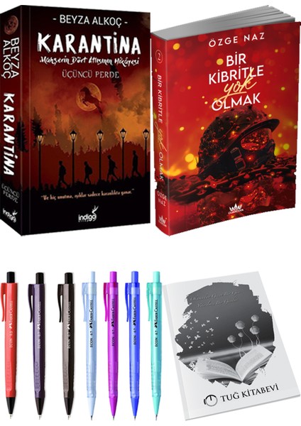 Bir Kibritle Yok Olmak 2 Özge Naz ve Karantina 3 Beyza Alkoç 2'li Set + Armağan