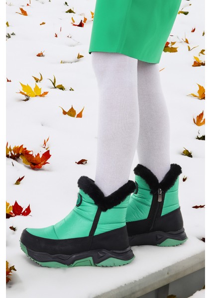 Pamela Fermuarlı Kız Çocuk Kar Botu Yeşil fiyatları