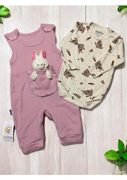 Nafitto Baby Junior Tavşanlı Kız Bebek Tulum