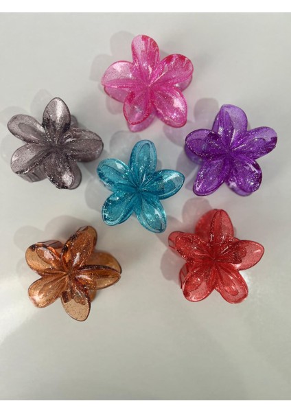 6 Adet Büyük Boy Lotus Çiçek Toka