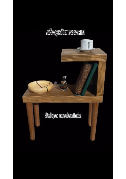 Kahve Sehpası, Yan Sehpa, Servis Sehpası, Dergilik, Gazetelik, Ahşap Sehpa
