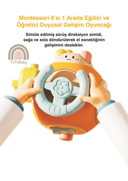 Montessori 6'sı 1 Arada Eğitici ve Öğretici Duyusal Gelişim Oyuncağı fiyatları