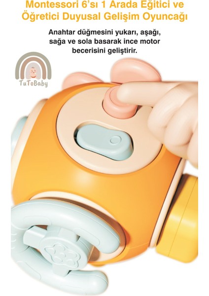 Montessori 6'sı 1 Arada Eğitici ve Öğretici Duyusal Gelişim Oyuncağı fırsatları