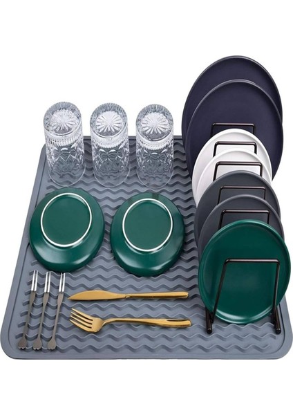 Silikon Bulaşık Kurutma Matı Bulaşıklık Bulaşık Altlığı 30X35 cm