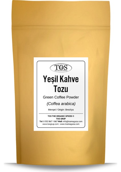 TOS The Organic Spices Yeşil Kahve Çekirdeği Tozu 1 kg