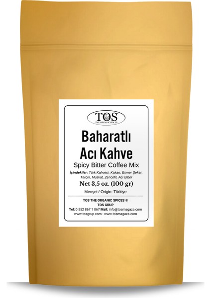 TOS The Organic Spices Baharatlı Acı Kahve Karışımı 100 gr