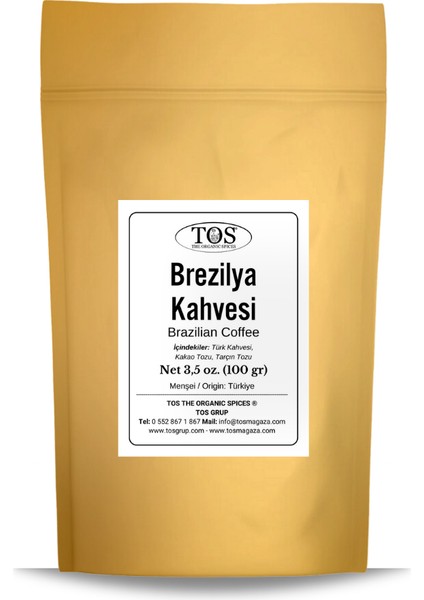 TOS The Organic Spices Brezilya Kahvesi 100 gr