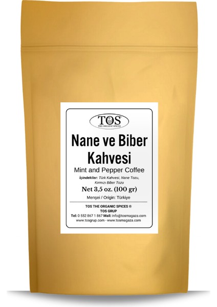 TOS The Organic Spices Nane ve Biber Kahvesi 100 gr