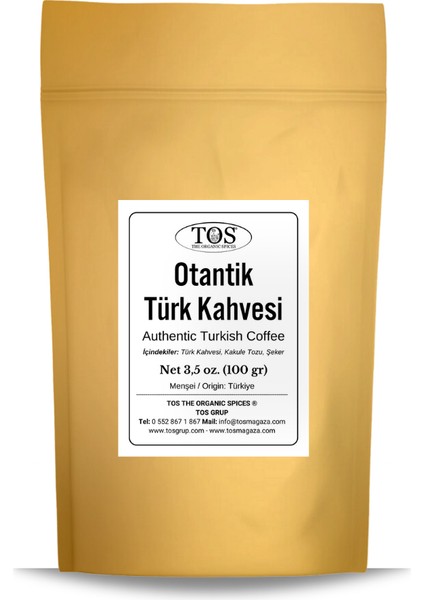 TOS The Organic Spices Otantik Türk Kahvesi 100 gr