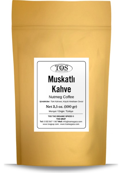 TOS The Organic Spices Küçük Hindistan Cevizli Kahve 100 gr