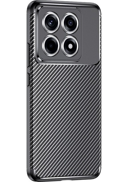 Xiaomi 14T Kılıf Negro Karbon Desen Silikon + Ekran Koruyucu