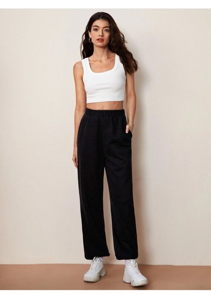 U Yaka Askılı Beyaz Renk Fitilli Crop Top Büstiyer fırsatları