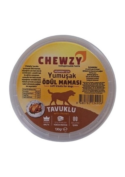 Chewzy Tavuklu Yumuşak Köpek Ödül Maması 130 gr