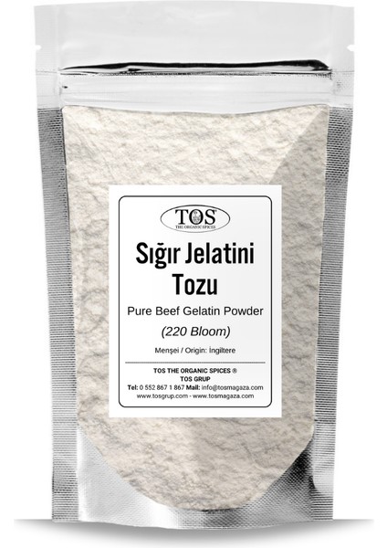 Saf Sığır Jelatini Tozu 50 gr