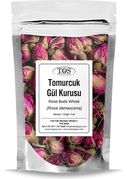 Tomurcuk Gül Kurusu 1 kg (1. Kalite) Rosa Damascena / Rose Buds Whole