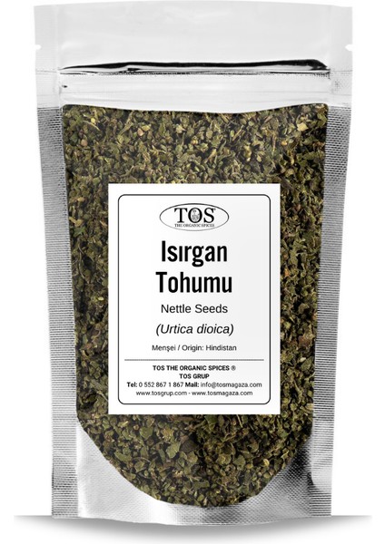 TOS The Organic Spices Isırgan Tohumu 500 gr Urtica Dioica / Nettle Seeds