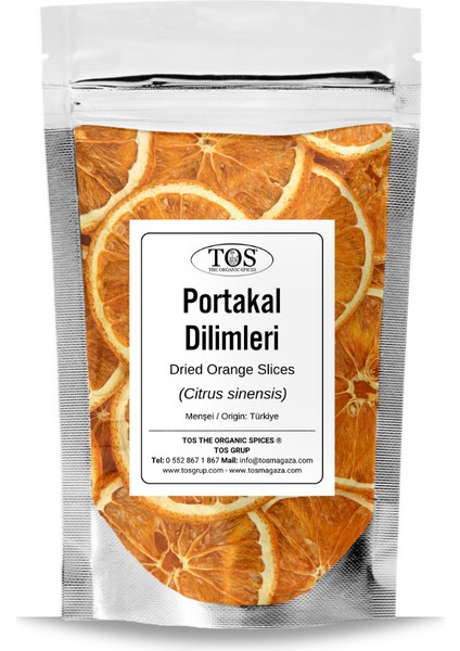 TOS The Organic Spices Kurutulmuş Portakal Dilimleri 500 gr