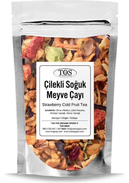 Çilekli Soğuk Meyve Çayı 100 gr
