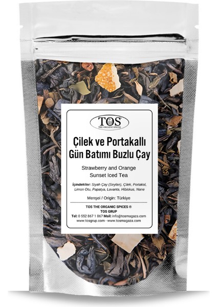 Çilek ve Portakallı Gün Batımı Buzlu Çay 100 gr