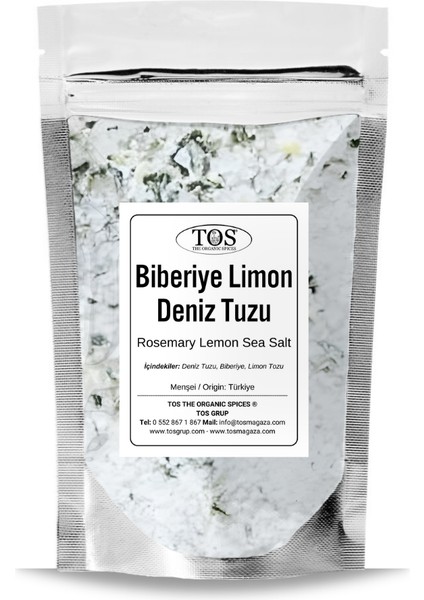 TOS The Organic Spices Biberiye Limon Deniz Tuzu 2,5 kg