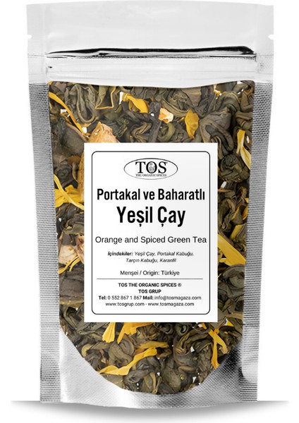 Portakallı Baharatlı Yeşil Çay 250 gr