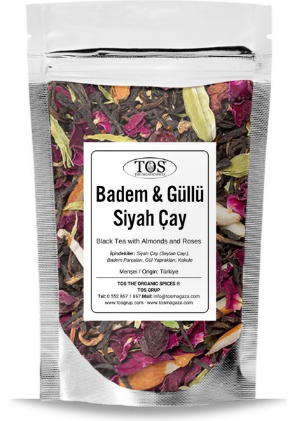 Badem ve Güllü Siyah Çay 250 gr
