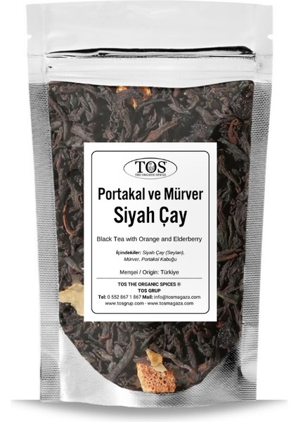 Portakal ve Mürverli Siyah Çay 100 gr