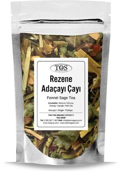 Rezene Adaçayı Çayı 100 gr (1. Kalite) Fennel Sage Tea