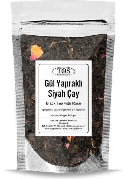 Güllü Siyah Çay 100 gr