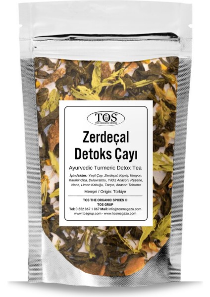 Ayurvedik Zerdeçal Detoks Çayı 250 gr (1. Kalite) Ayurvedic Turmeric Detox Tea