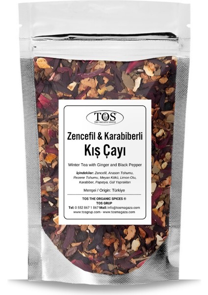 Zencefil ve Karabiberli Kış Çayı 40 gr (1. Kalite) Ginger And Black Pepper Winter Tea