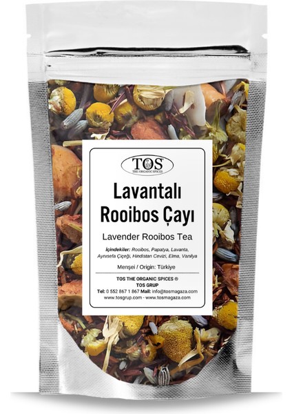 Lavantalı Rooibos Çayı 100 gr (1. Kalite) Lavender Rooibos Tea