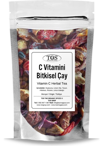 Sağlıklı C Vitamini Bitkisel Çay 100 gr (1. Kalite) Healthy Vitamin C Herbal Tea