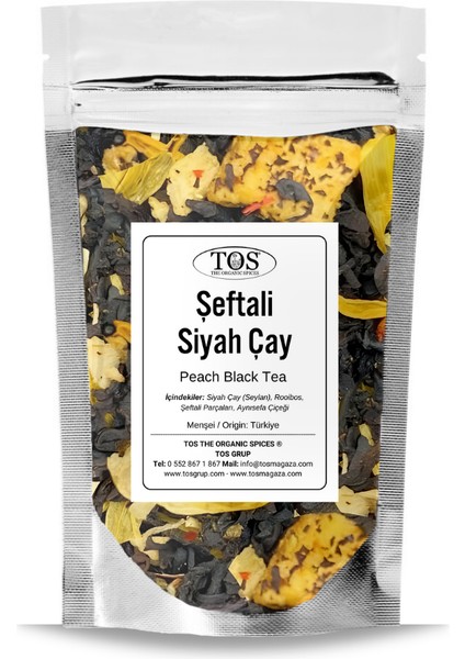 Şeftali Siyah Çay 100 gr (1. Kalite) Peach Black Tea