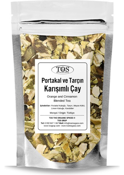 Portakal ve Tarçın Karışımlı Çay 100 gr (1. Kalite) Orange And Cinnamon Tea Blend