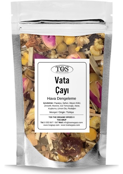 Vata (Hava Dengeleme) Çayı 100 gr (1. Kalite) Vata (Air Balancing) Tea