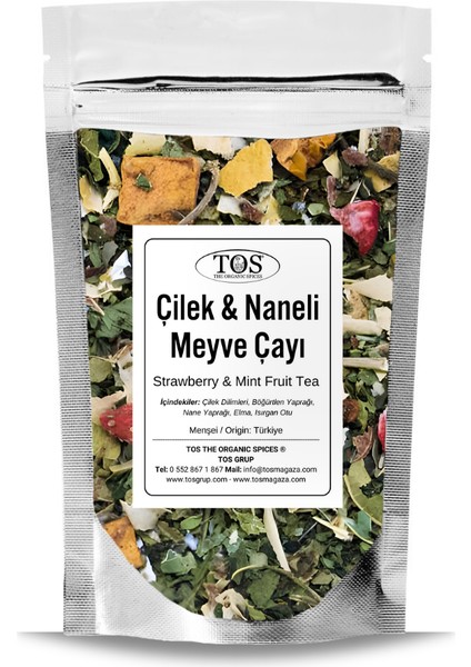 Çilek & Naneli Meyve Çayı 250 gr