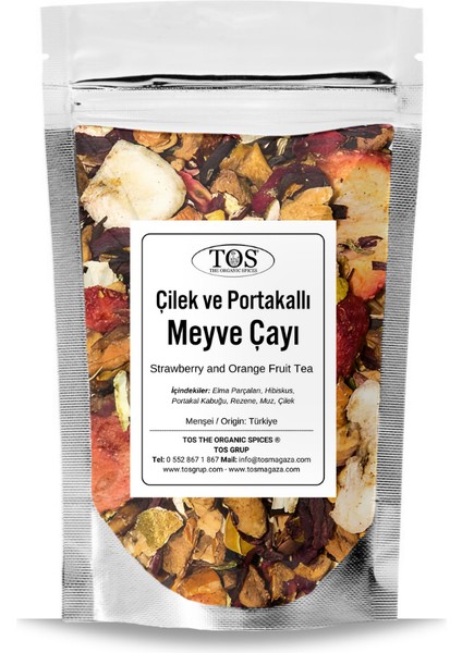 Çilek ve Portakallı Meyve Çayı 250 gr