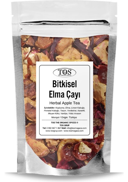 Bitkisel Elma Çayı 40 gr (1. Kalite) Herbal Apple Tea