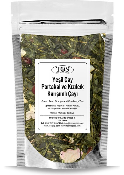 Yeşil Çay Portakal ve Kızılcık Çayı 40 gr