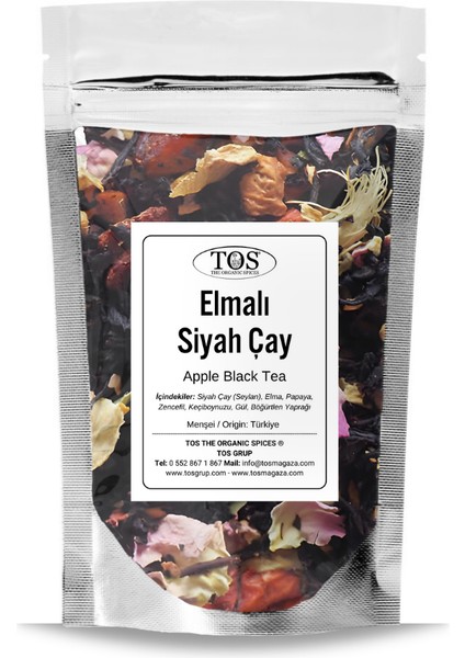 TOS The Organic Spices Elmalı Siyah Çay 40 gr