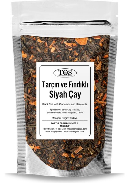 TOS The Organic Spices Tarçın ve Fındıklı Siyah Çay 250 gr