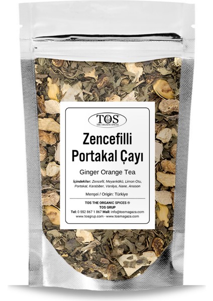 TOS The Organic Spices Zencefilli Portakal Çayı 100 gr