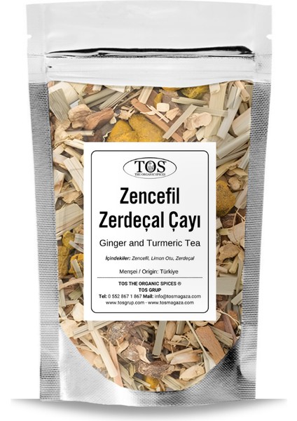 Zencefil ve Zerdeçal Çayı 250 gr (1. Kalite) Ginger And Turmeric Tea