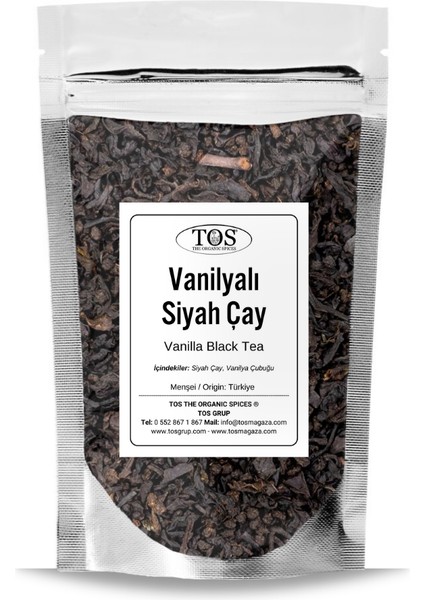 TOS The Organic Spices Vanilyalı Siyah Çay 250 gr