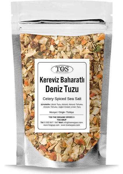 TOS The Organic Spices Kereviz Baharatlı Deniz Tuzu 500 gr