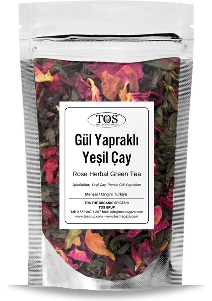Gül Yapraklı Yeşil Çay 100 gr
