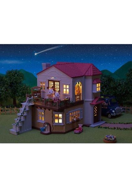 Erfa Grup - Sylvanian Families Kırmızı Çatılı Işıklı Şehir Evi